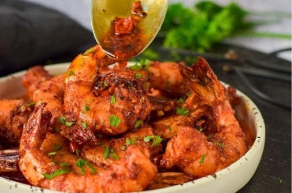 Prawns with Chilli Sauce