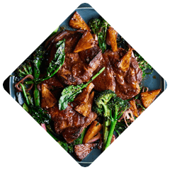 Roast Pork with Broccoli